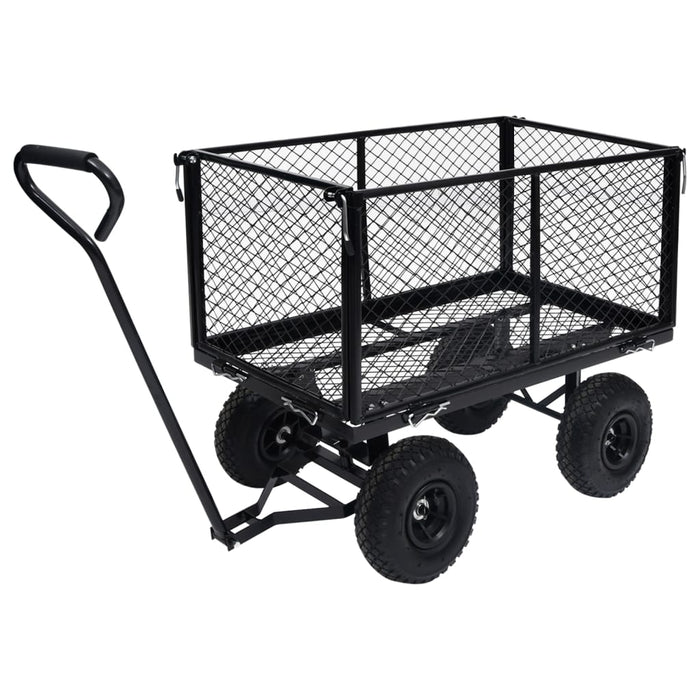 Carrello a Mano da Giardino Nero 350 kg 92582