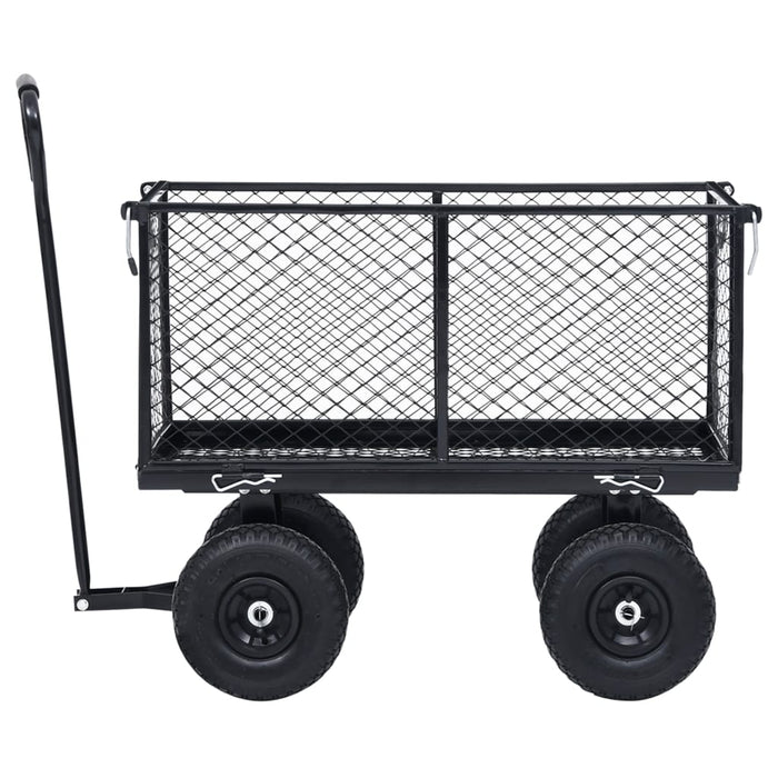 Carrello a Mano da Giardino Nero 350 kg 92582