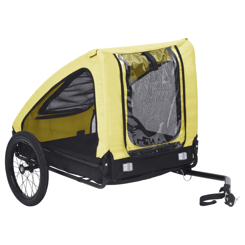 Rimorchio da Bici per Animali Domestici Giallo e Nerocod mxl 70955