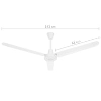 Ventilatore da Soffitto 142 cm Bianco