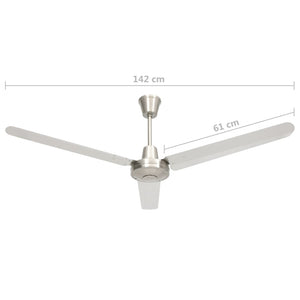 Ventilatore da Soffitto 142 cm Argento cod mxl 70234