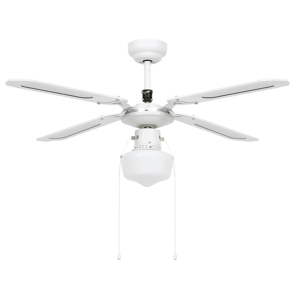 Ventilatore da Soffitto con Luce 106 cm Bianco 51487