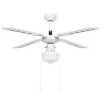 Ventilatore da Soffitto con Luce 106 cm Bianco 51487