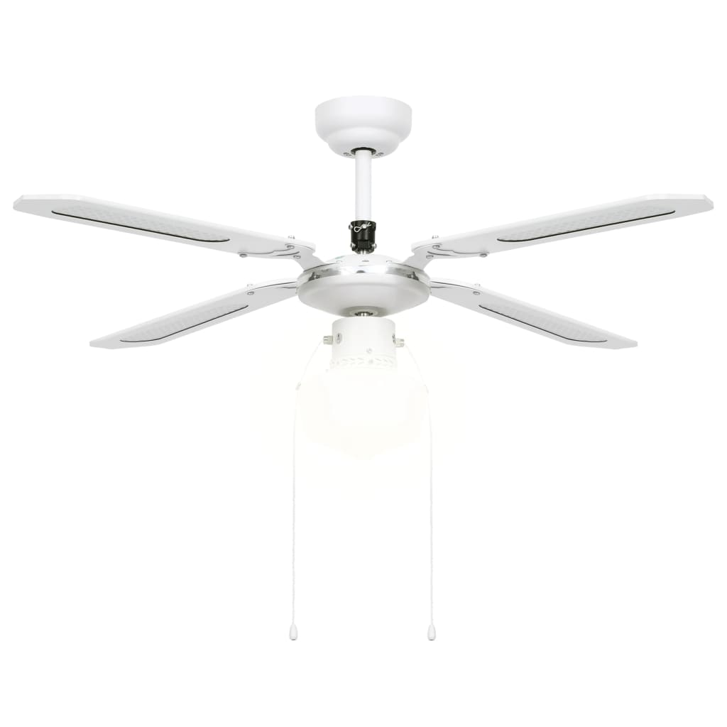 Ventilatore da Soffitto con Luce 106 cm Bianco 51487