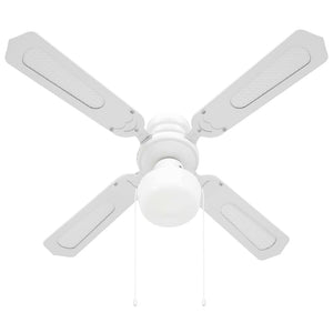 Ventilatore da Soffitto con Luce 106 cm Bianco 51487