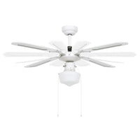 Ventilatore da Soffitto con Luce 106 cm Bianco 51487