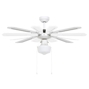 Ventilatore da Soffitto con Luce 106 cm Bianco 51487