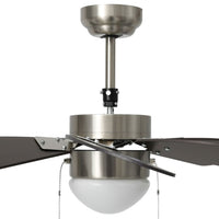 Ventilatore da Soffitto con Luce 76 cm Marrone Scuro 51488