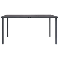 Tavolo da Pranzo per Esterni Antracite 150x90x74 cm in Acciaio 313087