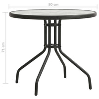 Tavolo da Bistrot Antracite Ø80x71 cm in Acciaio cod mxl 34410