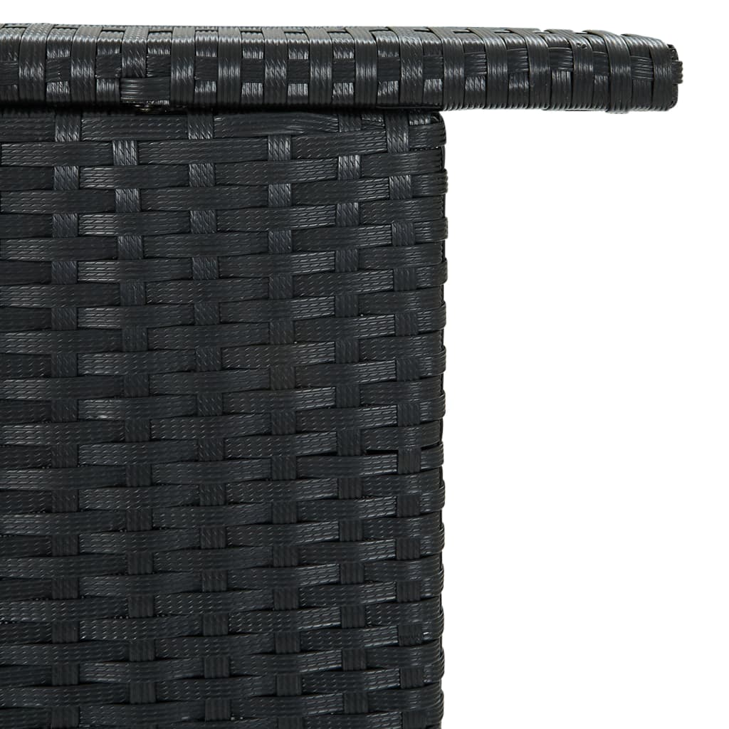 Tavolo da Bar per Esterni Nero 120x55x110 cm in Polyrattan cod mxl 34485