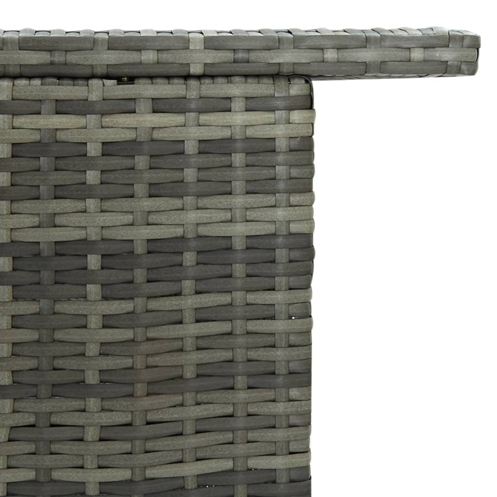 Tavolo da Bar per Esterni Grigio 120x55x110 cm in Polyrattan cod mxl 52053