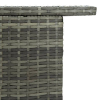 Tavolo da Bar per Esterni Grigio 120x55x110 cm in Polyrattan 313469