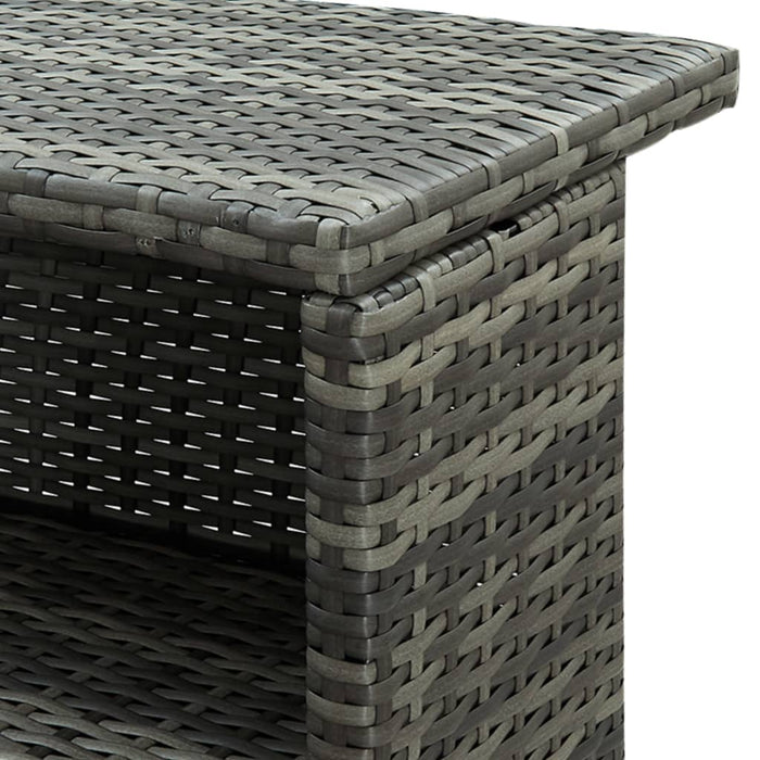 Tavolo da Bar per Esterni Grigio 120x55x110 cm in Polyrattan 313469