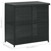 Set da Bar 3 pz in Polyrattan Nero cod mxl 25965