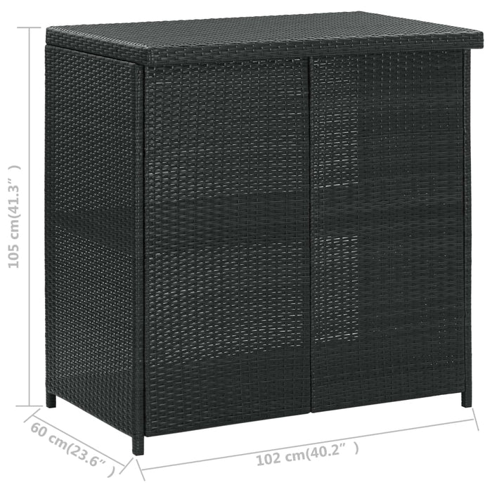 Set da Bar 3 pz in Polyrattan Nero 313471