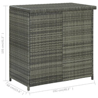 Set da Bar 3 pz in Polyrattan Grigio cod mxl 17058