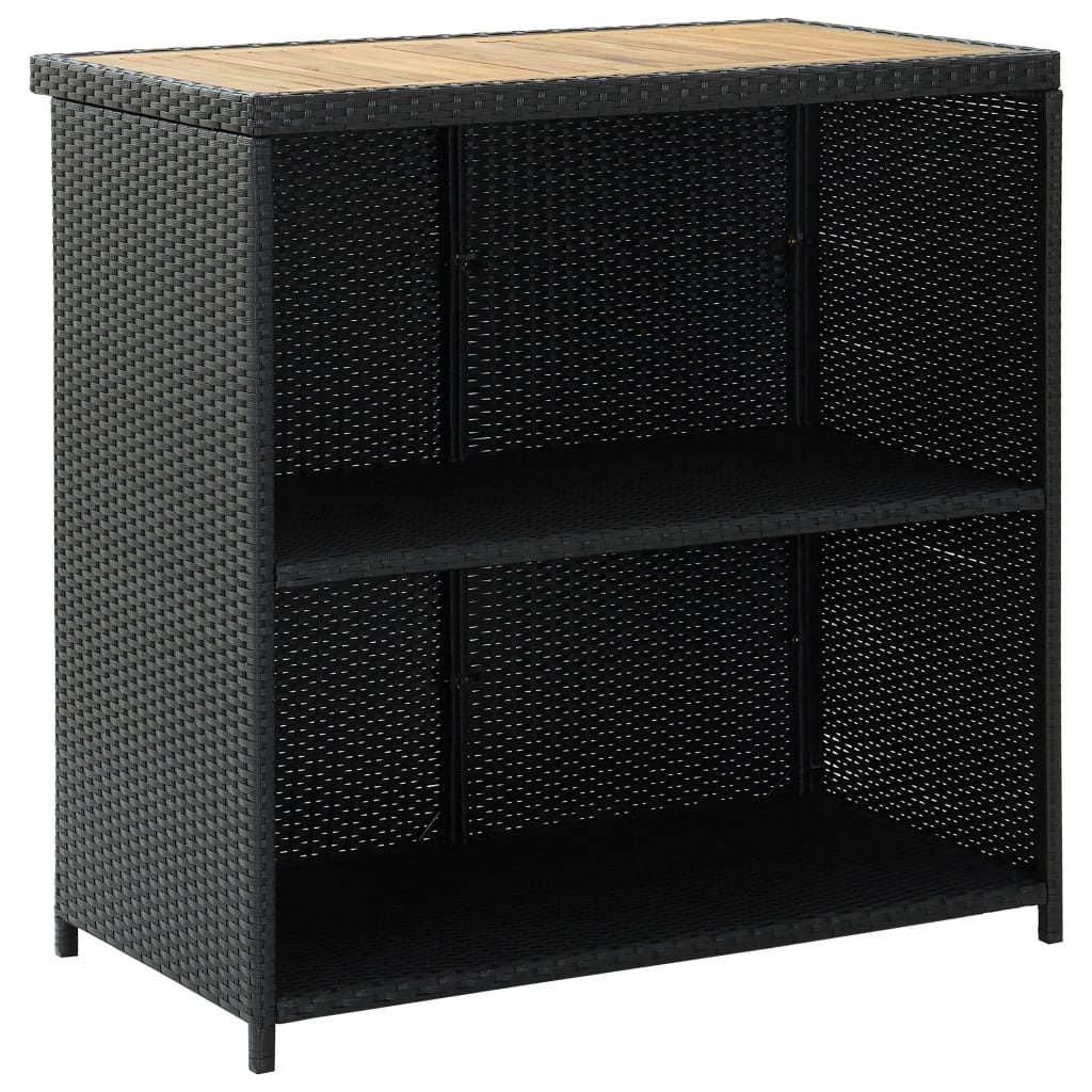 Set da Bar 3 pz in Polyrattan Nero 313473