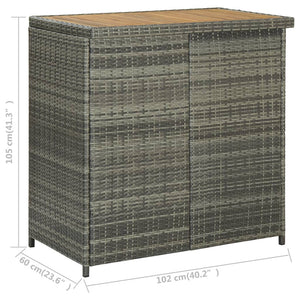 Set da Bar 3 pz in Polyrattan Grigio 313474