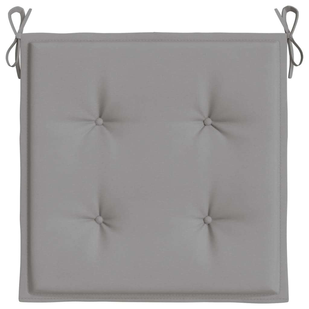 Cuscini per Sedie da Giardino 6 pz Grigi 40x40x3 cm in Tessuto cod mxl 68197