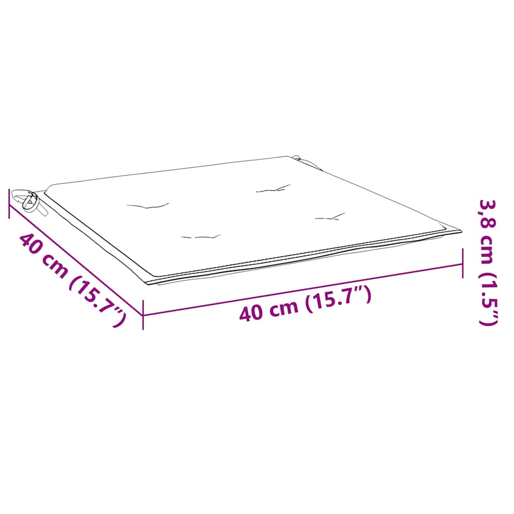 Cuscini per Sedia 6 pz Grigi 40x40x3 cm in Tessuto Oxford 314005