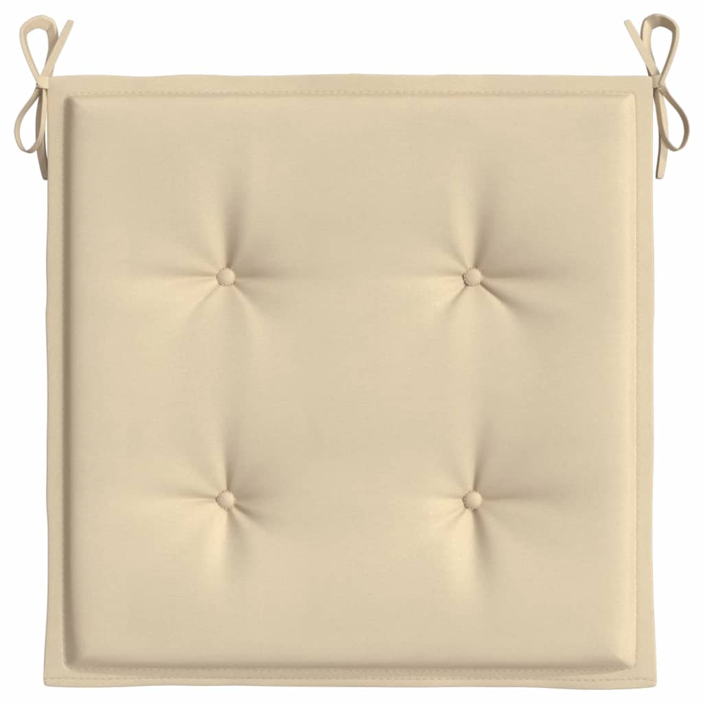 Cuscini per Sedia 6 pz Beige 40x40x3 cm in Tessuto Oxford 314009