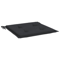 Cuscini per Sedie da Giardino 2 pz Nero 40x40x3 cm in Tessuto cod mxl 67991