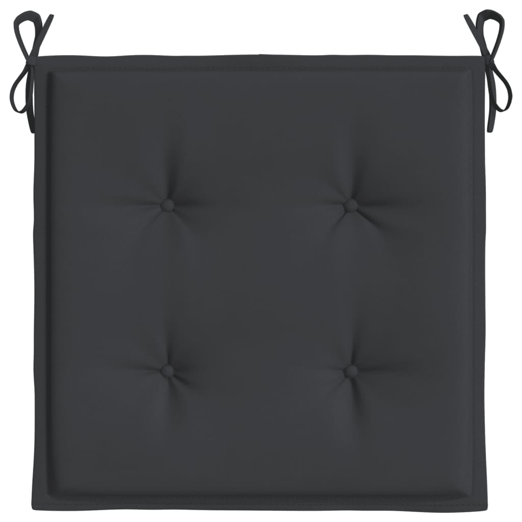 Cuscini per Sedie da Giardino 2 pz Nero 40x40x3 cm in Tessuto cod mxl 67991