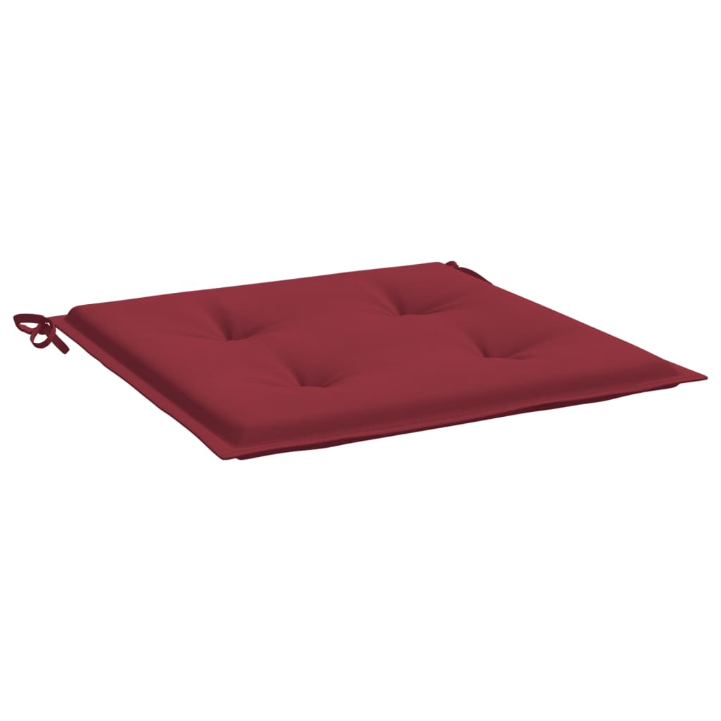 Cuscini per Sedia 2 pz Rosso Vino 40x40x3 cm in Tessuto Oxford 314020