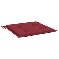 Cuscini per Sedia 4 pz Rosso Vino 40x40x3 cm in Tessuto Oxford 314021