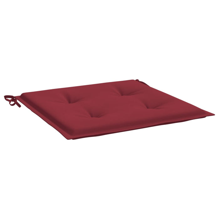 Cuscini Sedie da Giardino 6 pz Rosso Vino 40x40x3 cm in Tessuto cod mxl 54849