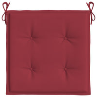 Cuscini Sedie da Giardino 6 pz Rosso Vino 40x40x3 cm in Tessuto cod mxl 54849