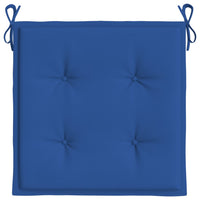 Cuscini per Sedie da Esterno 2 pz Blu Reale 40x40x3 cm Tessuto