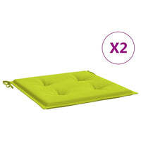 Cuscini per Sedia 2 pz Verde Intenso 40x40x3 cm Tessuto Oxford 314026