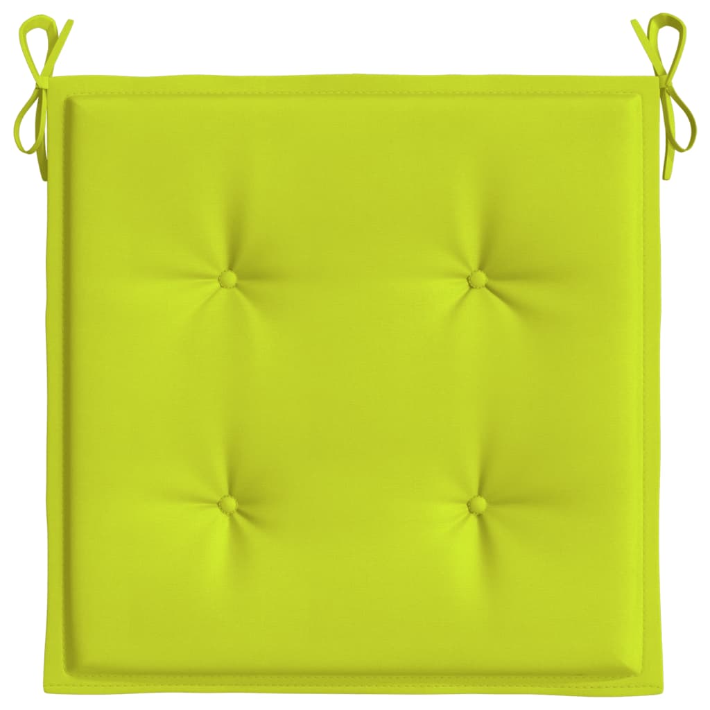 Cuscini per Sedia 2 pz Verde Intenso 40x40x3 cm Tessuto Oxford 314026