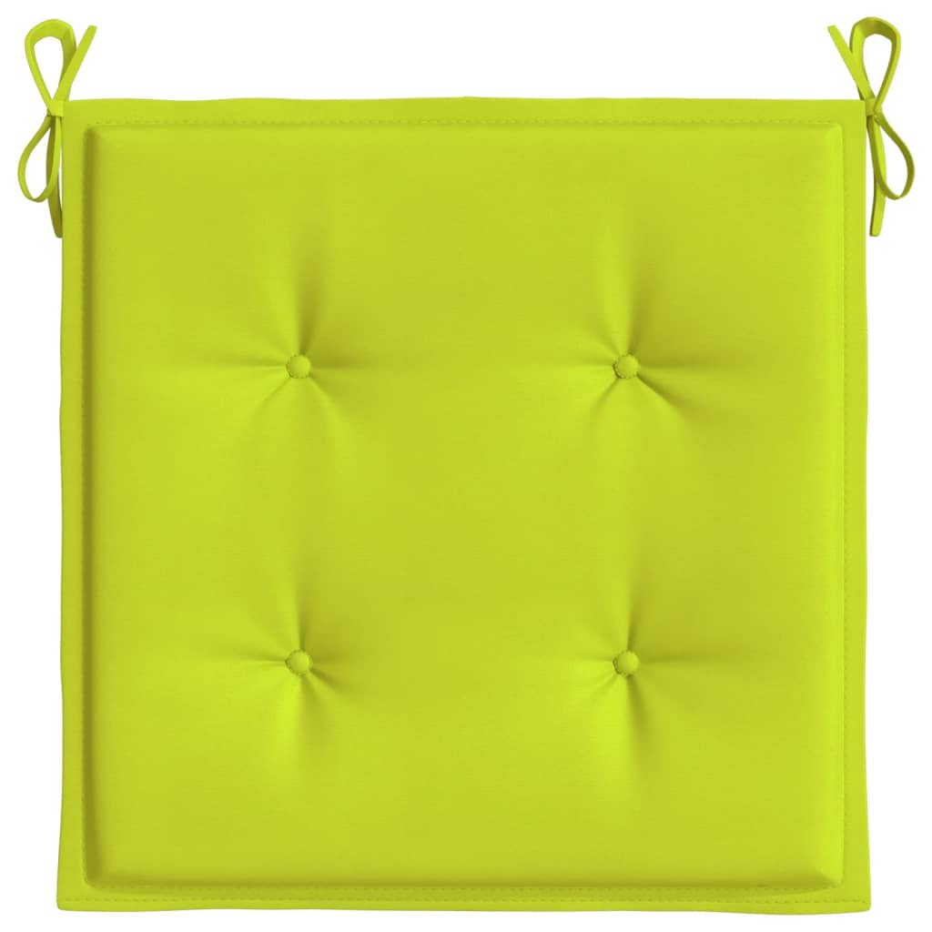 Cuscini Sedie Giardino 4 pz Verde Brillante 40x40x3 cm Tessuto cod mxl 68480