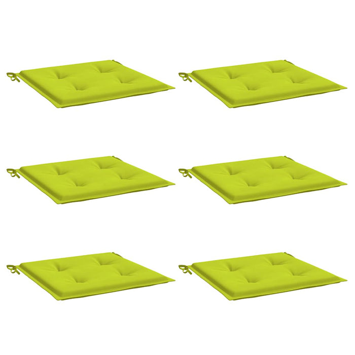 Cuscini per Sedia 6 pz Verde Intenso 40x40x3 cm Tessuto Oxford 314028