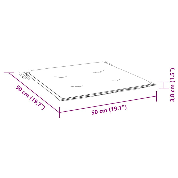 Cuscini per Sedia 6 pz Antracite 50x50x3 cm in Tessuto Oxford 314039