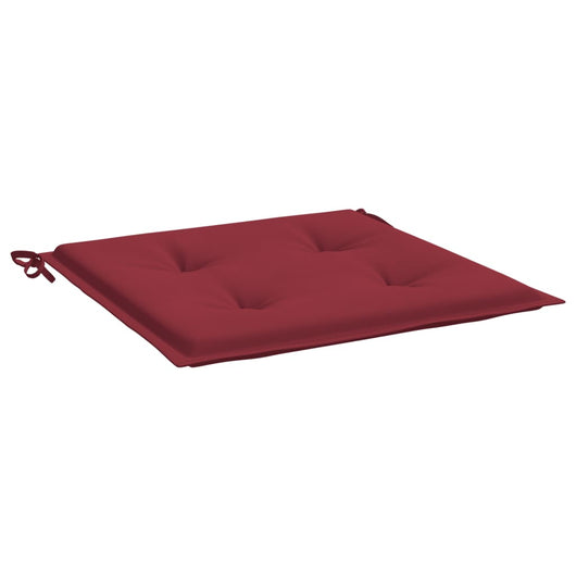 Cuscini per Sedie da Giardino 2 pz Rosso Vino 50x50x3cm Tessuto cod mxl 67995