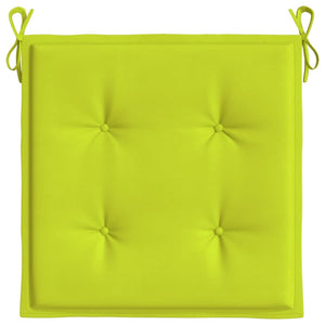 Cuscini Sedie Giardino 4 pz Verde Brillante 50x50x3 cm Tessuto