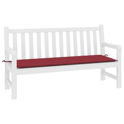 Cuscino per Panca da Giardino Rosso Vino 200x50x3 cm in Tessuto cod mxl 54977