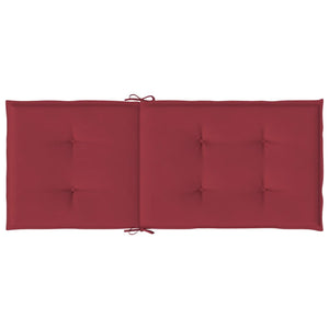 Cuscini per Sedie da Giardino 2 pz Rosso Vino 120x50x3 cm cod mxl 68188