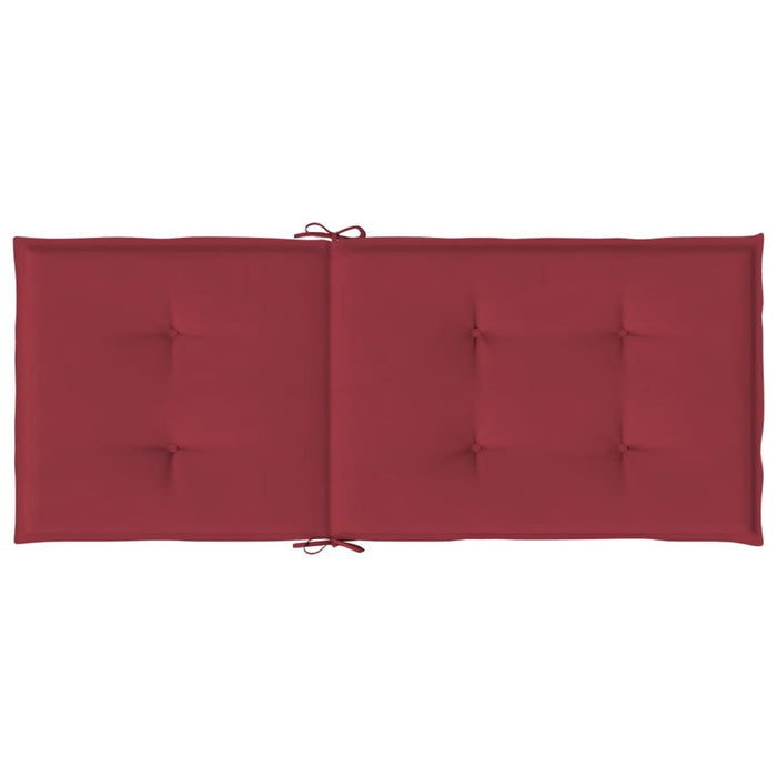 Cuscini per Sedie da Giardino 2 pz Rosso Vino 120x50x3 cm cod mxl 68188