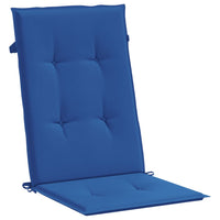 Cuscini per Sedie 2 pz Blu Reale 120x50x3 cm in Tessuto 314116