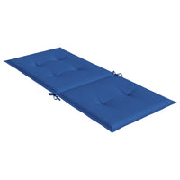 Cuscini per Sedie 2 pz Blu Reale 120x50x3 cm in Tessuto 314116