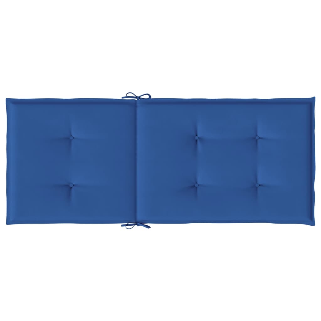 Cuscini per Sedie 2 pz Blu Reale 120x50x3 cm in Tessuto 314116