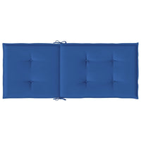 Cuscini per Sedie 2 pz Blu Reale 120x50x3 cm in Tessuto 314116