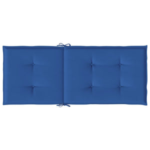 Cuscini per Sedie 2 pz Blu Reale 120x50x3 cm in Tessuto 314116