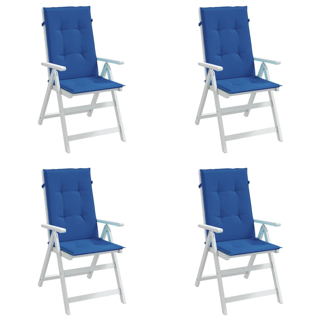 Cuscini per Sedie da Giardino 4 pz Blu Reale 120x50x3 cm cod mxl 68242