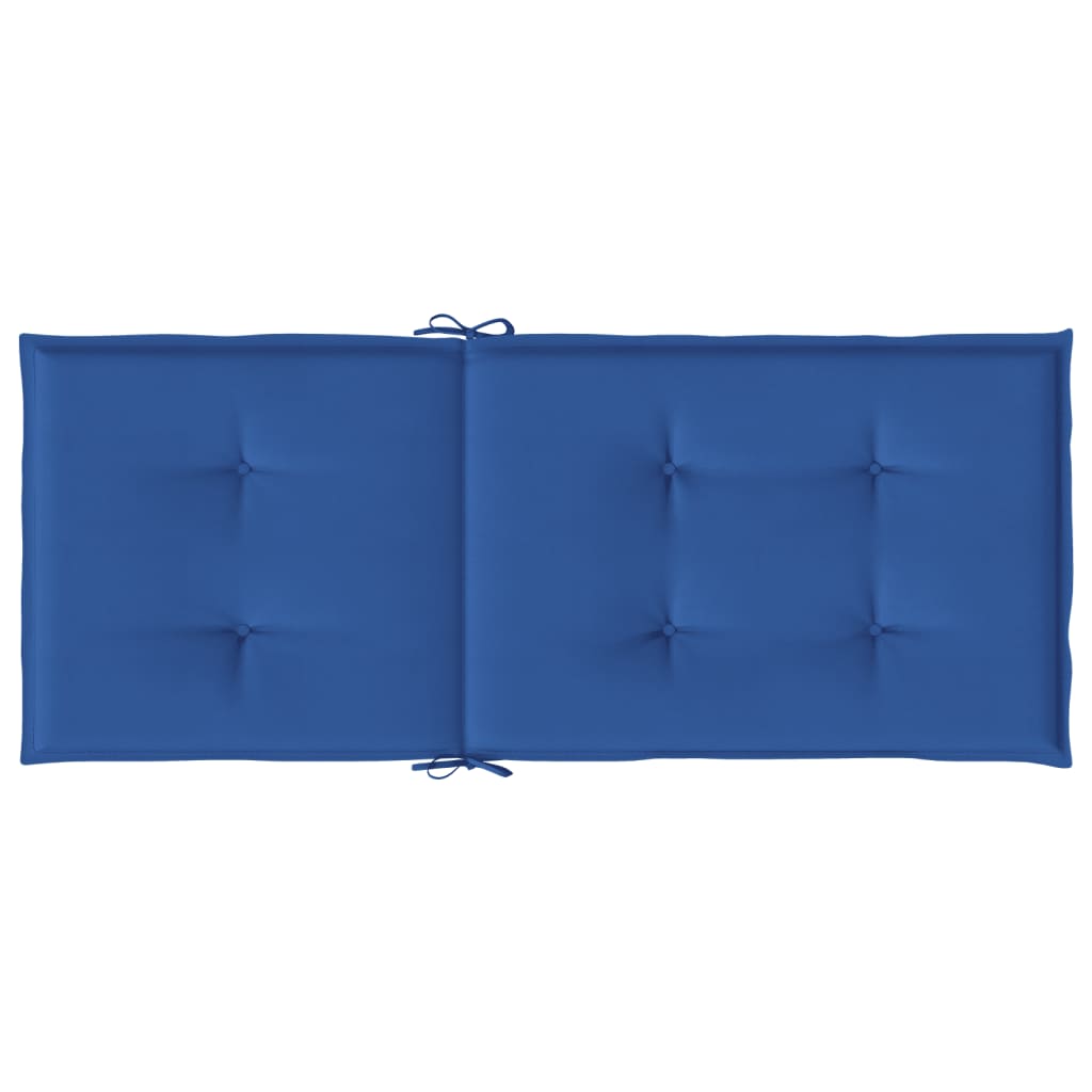 Cuscini per Sedie 6 pz Blu Reale 120x50x3 cm in Tessuto 314118